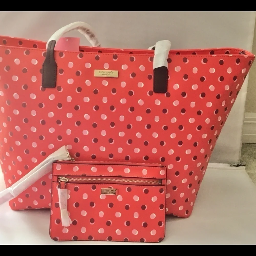Kate SPADE‎ STREET FIESTA MARGARETA MINI DOT SHOULDER BAG WITH CLUTCH
